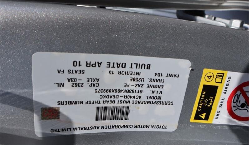 2010 Toyota Camry Altise full